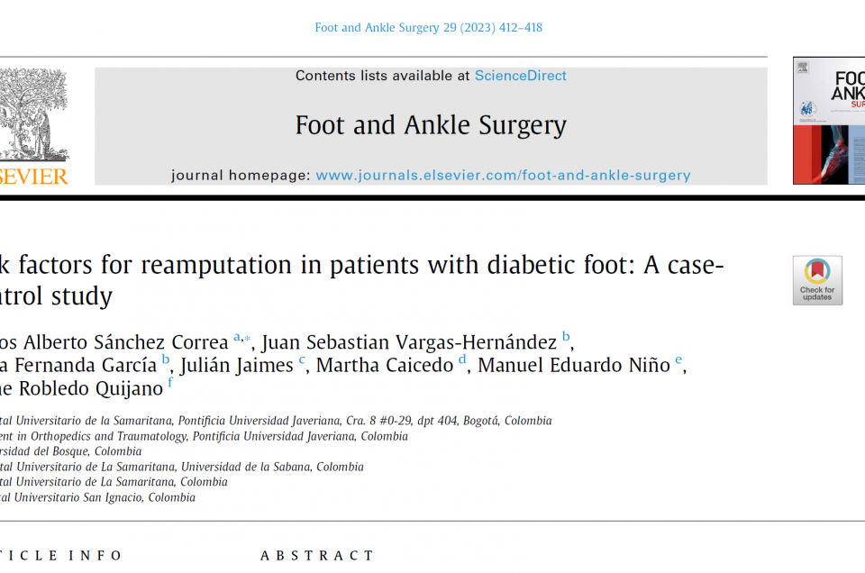 Risk factors for reamputation in patients with diabetic foot: A casecontrolstudy