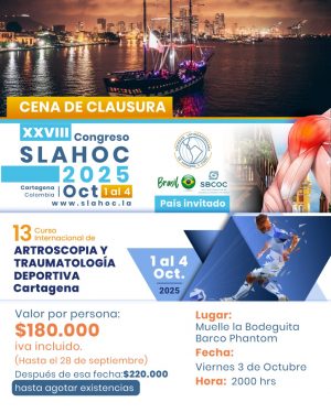 Cena clausura Artroscopia-SLAHOC